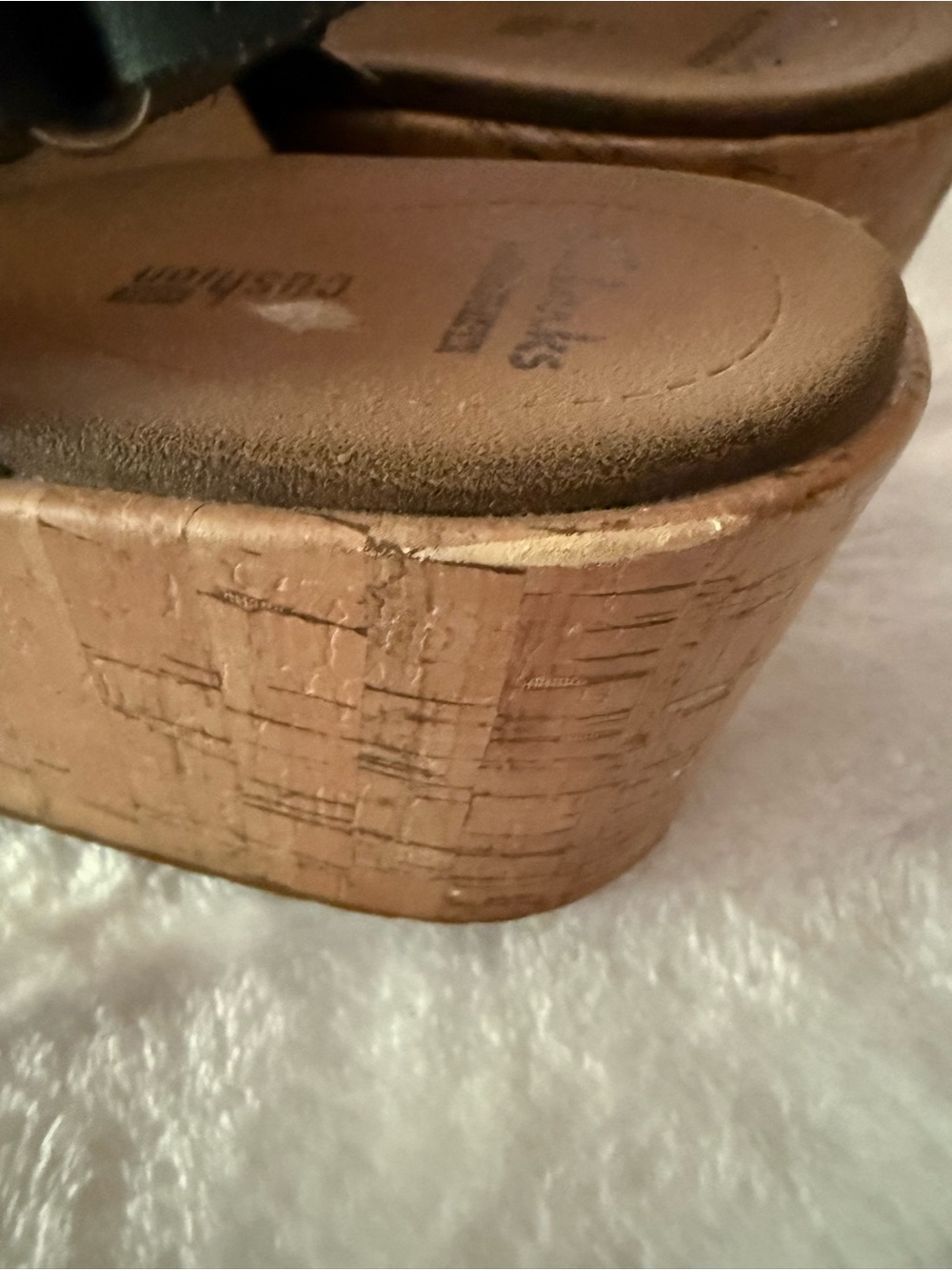 Clarks Cushion Annadel Eirwyn Black Wedge Sandals 9 - Picture 4 of 8